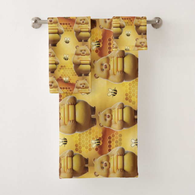 Sweey Bears and Bees 3D Motif sans couture (En situation)