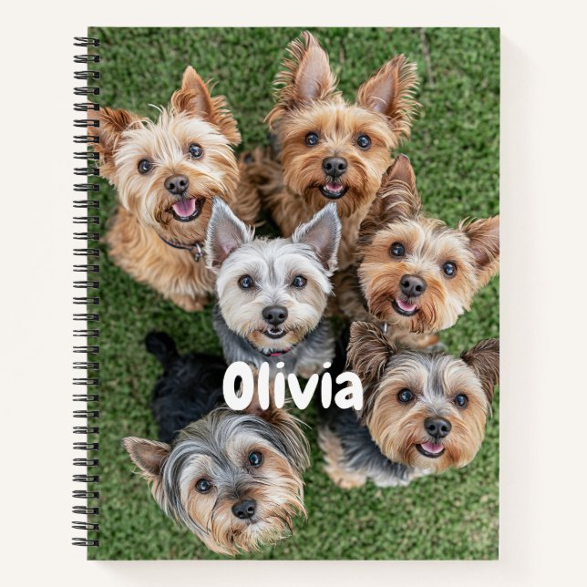 SwePlayful Puppy Dog Notebook Personalized  (Front)