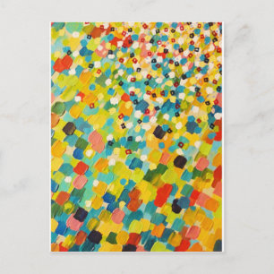 SWEPT AWAY 3 - Fresh Green Colourful Rainbow Ocean Postcard