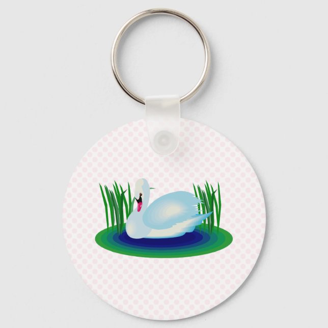 Swerra Swan Keychain (Front)