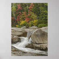 Swift River cascading through rocks, White