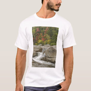 Swift River cascading through rocks, White T-Shirt