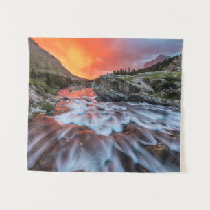 Swiftcurrent Falls   Glacier National Park Montana Tapestry