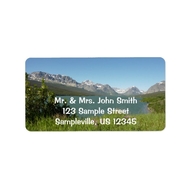 Swiftcurrent Lake View at Glacier National Park Label (Front)