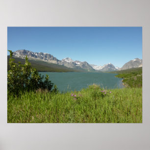 Swiftcurrent Lake View at Glacier National Park Poster