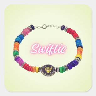 Swiftie Beads – Pastel Memory Bracelet Concept Square Sticker