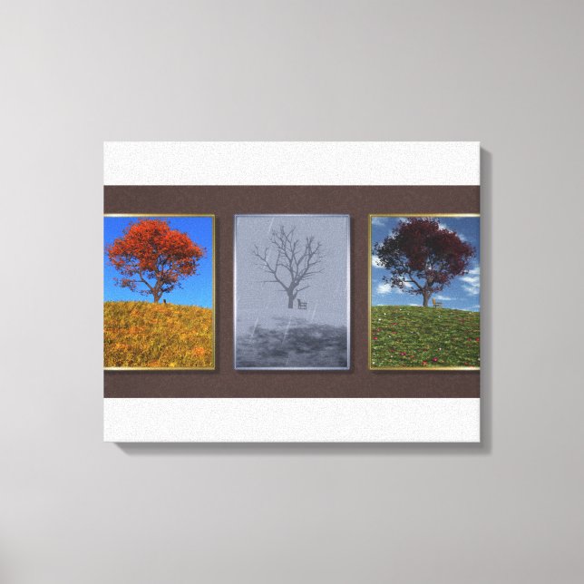 Swiftly Fly the Years Triptych Canvas Print (Front)