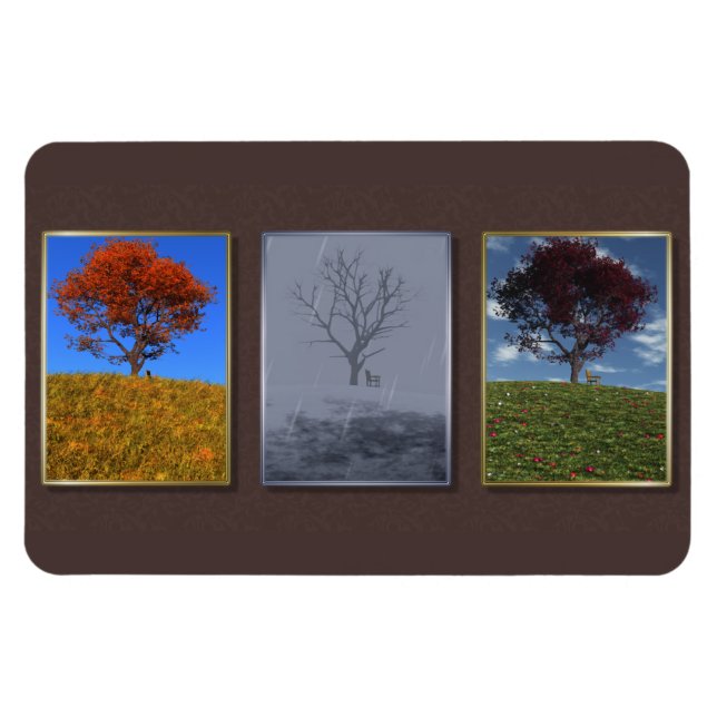Swiftly Fly the Years Triptych Flexible Magnet (Horizontal)