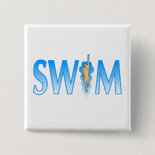 Swim 2 Inch Square Button