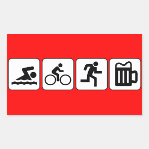 Swim Bike Run Drink Sticker