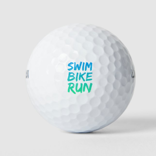 Swim Bike Run great design Golf Balls (Front)