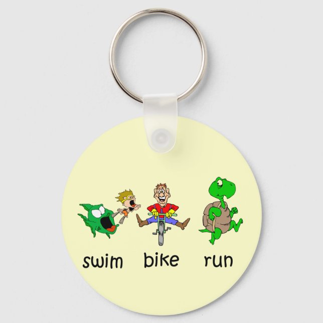 Swim Bike Run Keychain (Front)