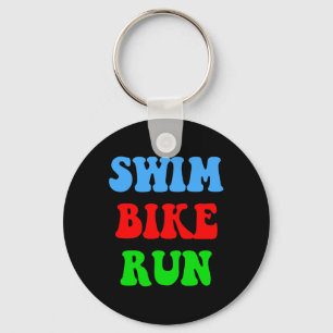 Swim Bike Run Keychain