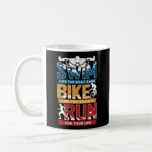 Swim Bike Run Triathlon Coffee Mug