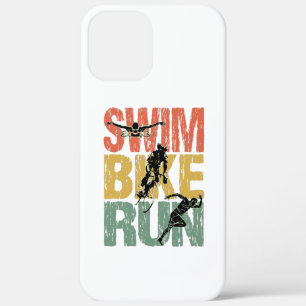 Swim Bike Run - Vintage Triathlon iPhone 12 Pro Max Case
