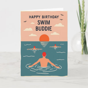 Swim Buddy Birthday Card