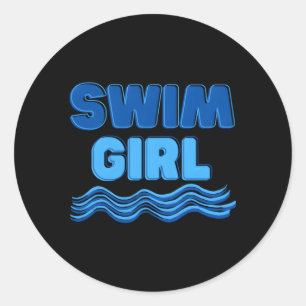 Swim Classic Round Sticker