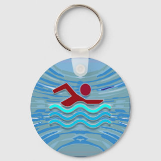 Swim Club Swimmer Exercise Fitness NVN254 Swimming Keychain