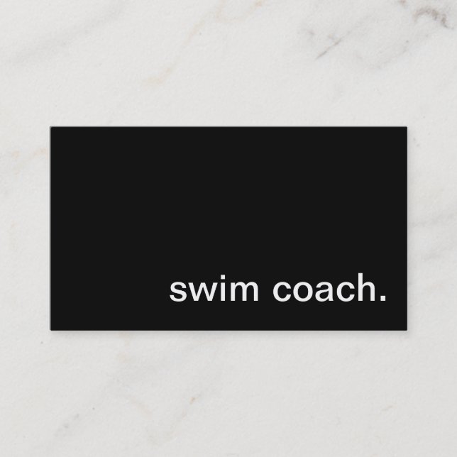 Swim Coach Business Card (Front)