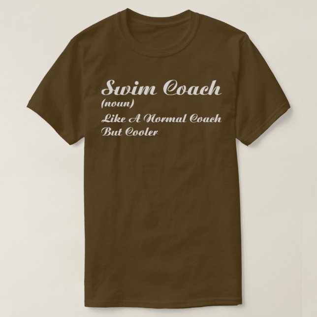 Swim Coach Funny Definition Trainer  T-Shirt (Design Front)
