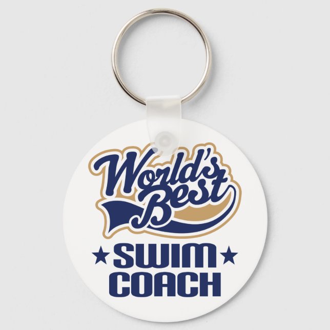 Swim Coach Gift Keychain (Front)