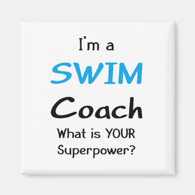 swim coach magnet (Front)