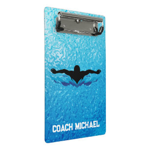  Swim Coach Swimming Pool Personalized Name Mini Clipboard