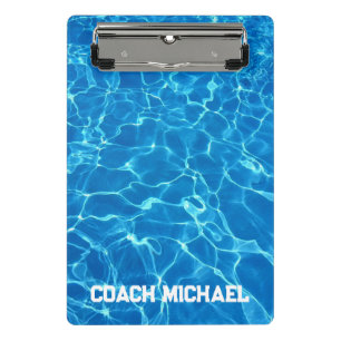  Swim Coach Swimming Pool Personalized Name Mini Clipboard