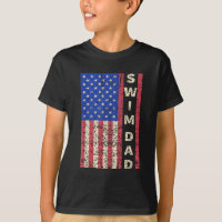Swim Dad American Flag Swimmer Father's Day Gift