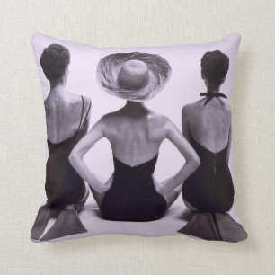 SWIM FASHION (PHOTOGRAPH) THROW PILLOW