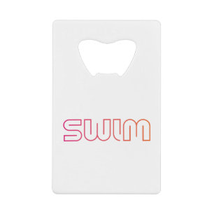 Swim fun design credit card bottle opener