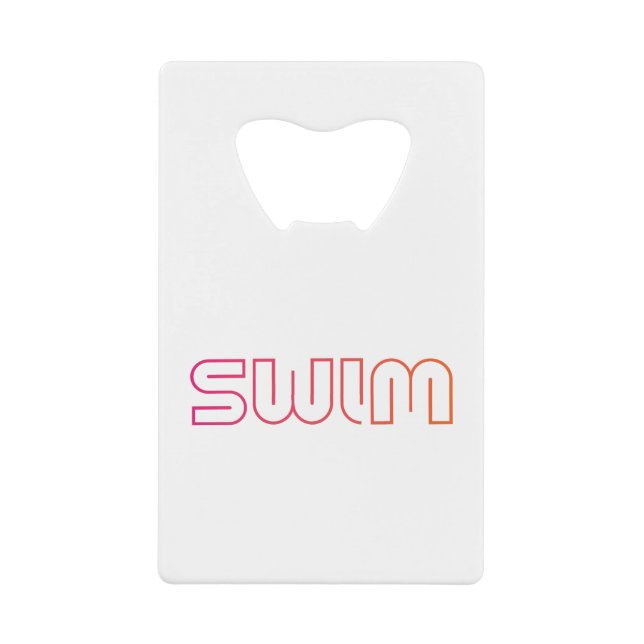 Swim fun design credit card bottle opener (Front)