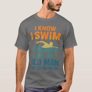Swim Funny Swimmer Men girl funny girl T-Shirt