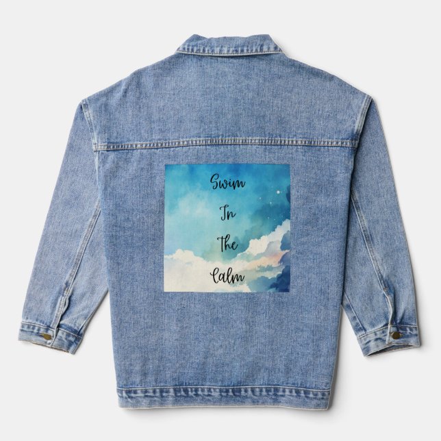 Swim In The Calm Denim Jacket (Back)