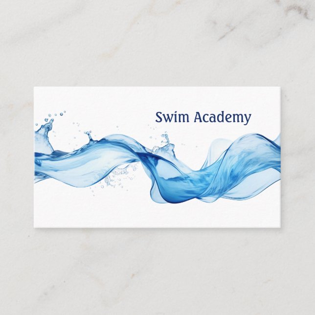 Swim instructor splash business card (Front)