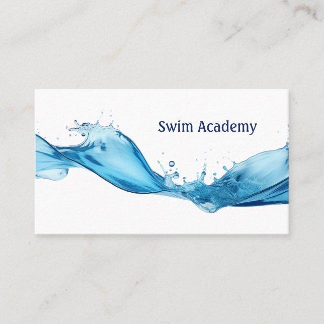 Swim instructor splash business card (Front)