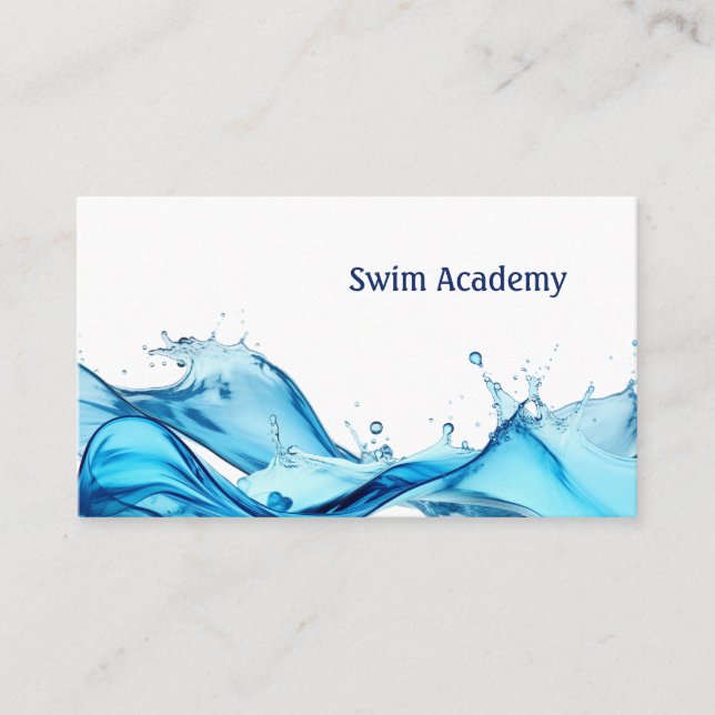 Swim instructor splash business card (Front)