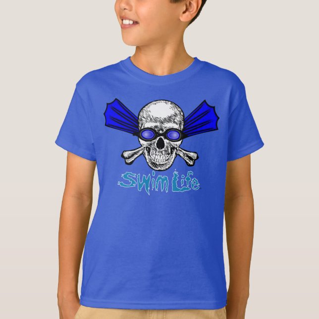 Swim life blue tee (Front)