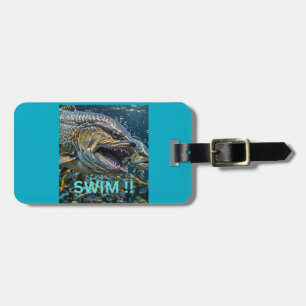 Swim !! luggage tag