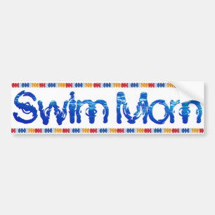 Swim Mom bumper sticker