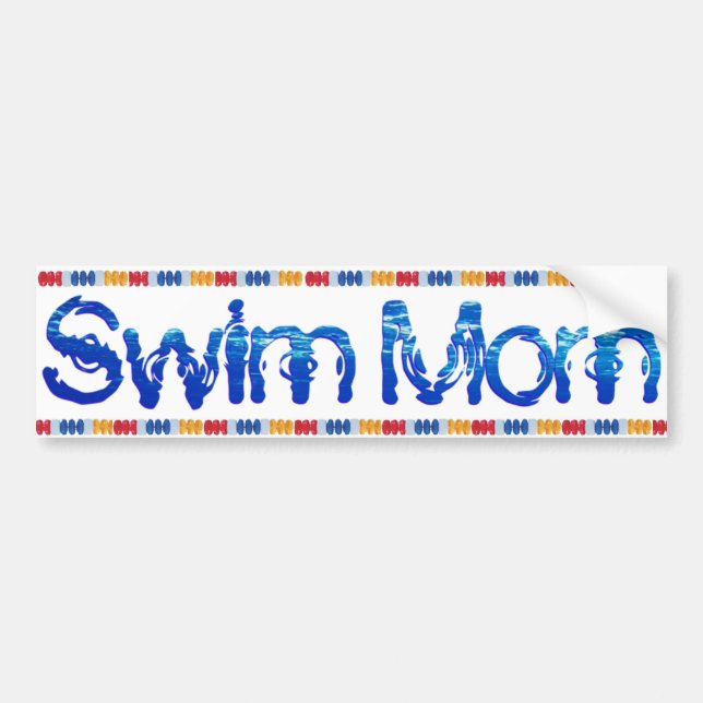 Swim Mom bumper sticker (Front)