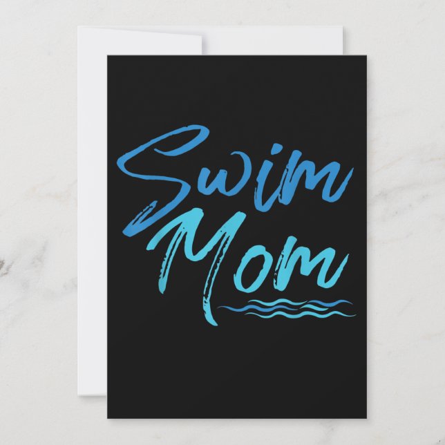 Swim Mom Swimming Funny Cute Gift Holiday Card (Front)