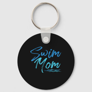 Swim Mom Swimming Funny Cute Gift Keychain