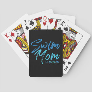 Swim Mom Swimming Funny Cute Gift Playing Cards