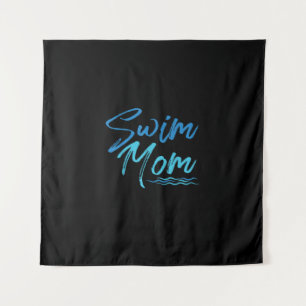 Swim Mom Swimming Funny Cute Gift Tapestry