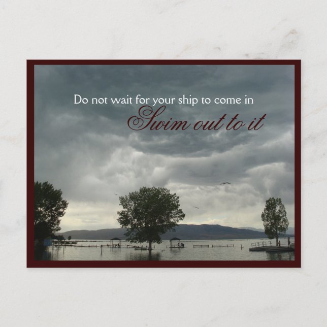Swim Out To It Motivational Postcard (Front)