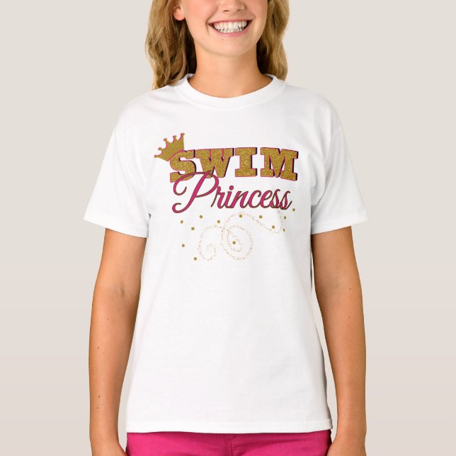 Swim Princess Kids T-Shirt (Front)