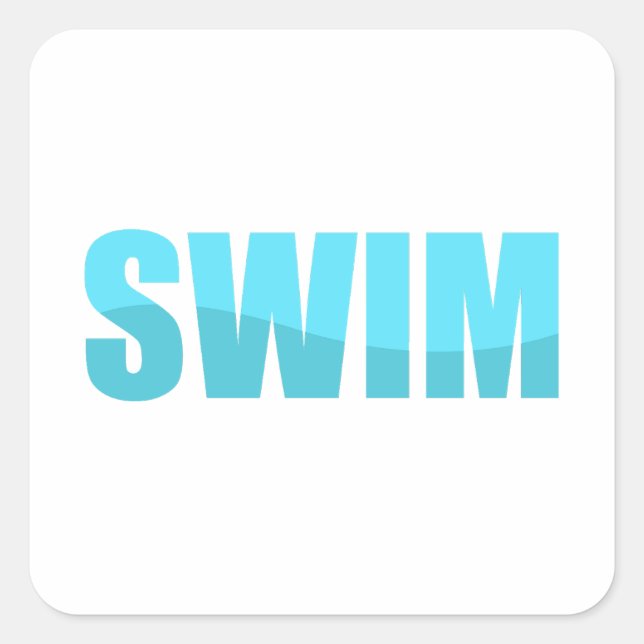 Swim Square Sticker (Front)