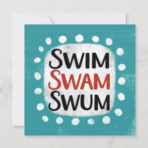 Swim Swam Swum Carte de voeux