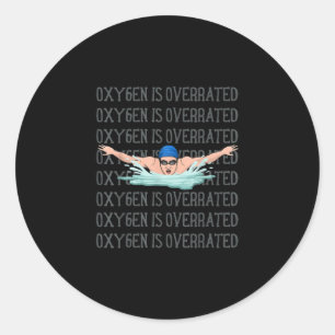 Swim Swimmer Love Funny Swimming Boy Sport Classic Round Sticker
